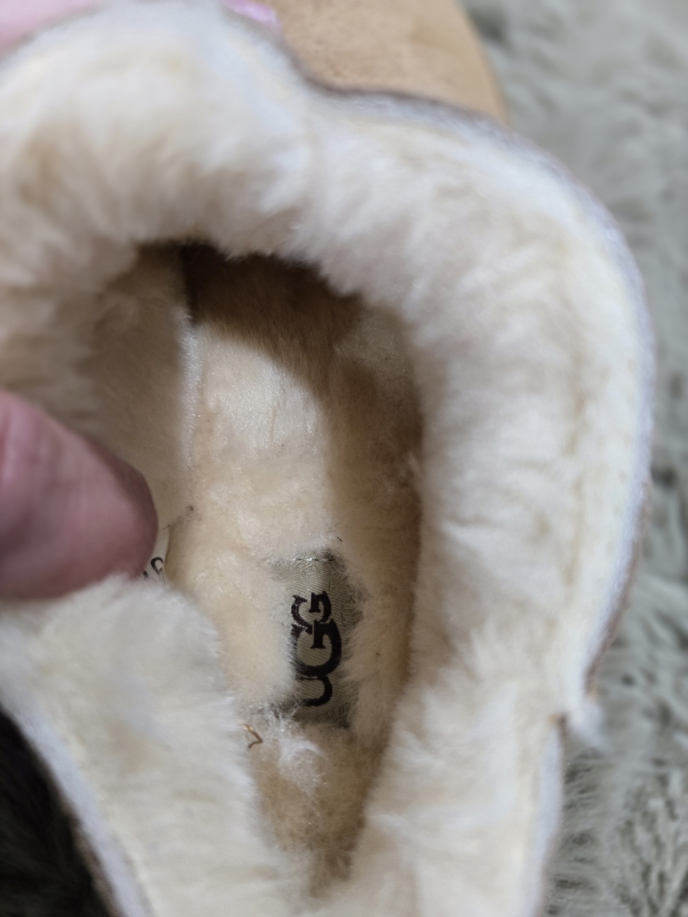 Neutral Taupe Suede Clogs – Plush Lined Slip-Ons, SZ 5.5 - Picture 3 of 5
